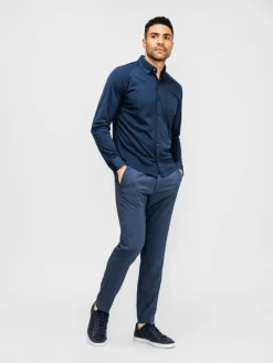 Sale Navy Men'S Apollo Raglan Sport Shirt Men'S Shirts