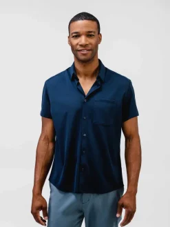 Best Navy Men'S Apollo Short Sleeve Sport Shirt Men'S Shirts