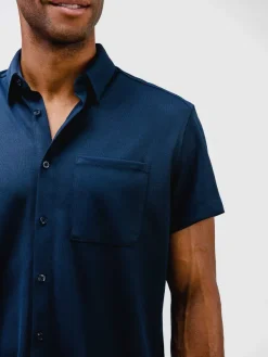 Best Navy Men'S Apollo Short Sleeve Sport Shirt Men'S Shirts