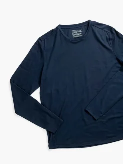 Best Navy Men'S Composite Merino Long Sleeve Tee Men'S Polos, Tees & Henleys