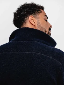 Cheap Navy Men'S Composite Merino Ecofleece Jacket Men'S Jackets & Coats