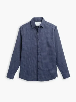 Best Sale Navy Mini Dash Grid Men'S Aerozero° Dress Shirt Men'S Shirts