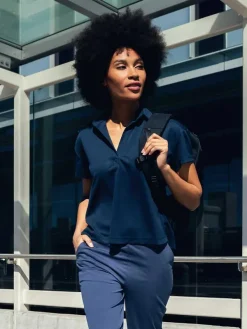 Discount Navy Women'S Apollo Polo Women'S Shirts