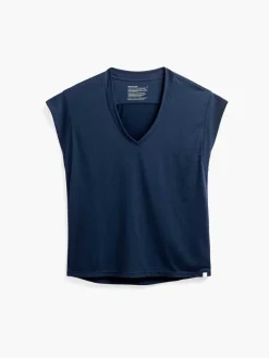 Flash Sale Navy Women'S Composite Merino V-Neck Tee Women'S Shirts