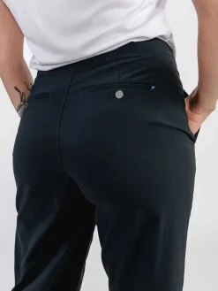 Hot Navy Women'S Pace Poplin Cropped Chino Women'S Pants & Shorts