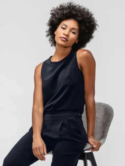 Hot Navy Women'S Swift Sheath Tank Women'S Polos, Tees & Henleys