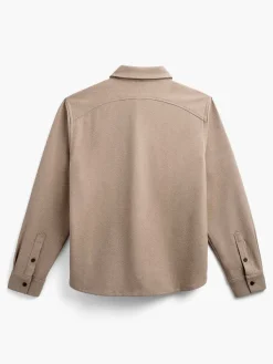 Shop Oatmeal Tweed Men'S Fusion Overshirt Men'S Shirts