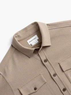 Shop Oatmeal Tweed Men'S Fusion Overshirt Men'S Shirts