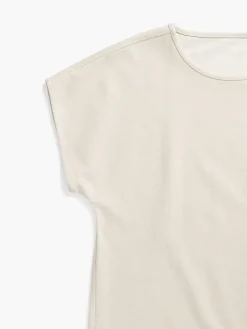 Best Oatmeal/Oatmeal Heather Women'S Fusion Double-Knit Reversible Tee Women'S Shirts