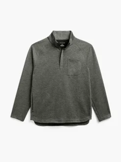 Discount Olive Heather Men'S Fusion Double-Knit 1/4 Zip Men'S Sweatshirts & Sweaters