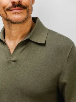 Cheap Olive Men'S Atlas Air Polo Sweater Men'S Sweatshirts & Sweaters