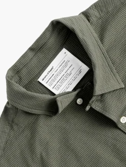 Sale Olive Men'S Hybrid Seersucker Short Sleeve Shirt Men'S Shirts