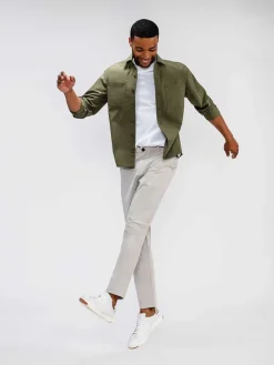 Hot Olive Men'S Pace Poplin Overshirt Men'S Shirts