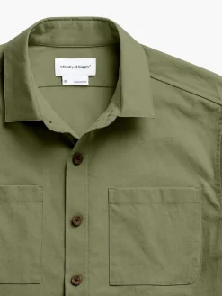 Hot Olive Men'S Pace Poplin Overshirt Men'S Shirts