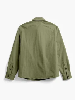 Hot Olive Men'S Pace Poplin Overshirt Men'S Shirts