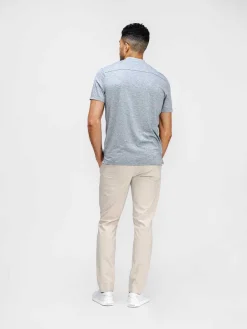 Fashion Pale Grey Heather Men'S Composite Merino Short Sleeve Henley Men'S Polos, Tees & Henleys