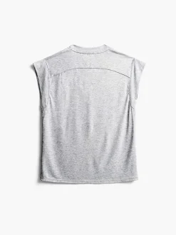 Sale Pale Grey Heather Women'S Composite Merino V-Neck Tee Women'S Shirts