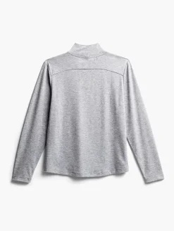 Shop Pale Grey Heather Women'S Composite Merino Mock Neck Women'S Shirts
