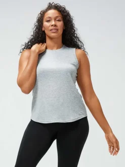 Outlet Pale Grey Heather Women'S Composite Merino Active Tank Women'S Polos, Tees & Henleys