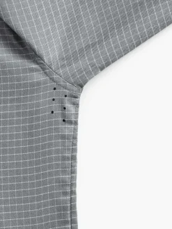 New Platinum Grey Grid Men'S Aerozero° Dress Shirt Men'S Shirts