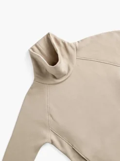 Online Sand Solid Women'S Hybrid Fleece Funnel Neck Women'S Underwear & Socks