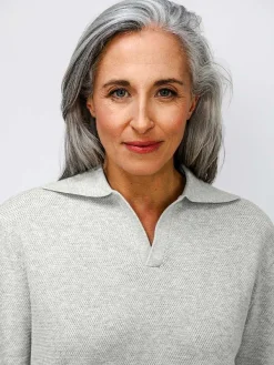 New Silver Women'S Labs Atlas Polo Sweater Women'S Shirts