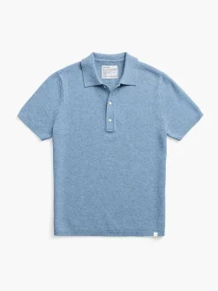 Cheap Sky Blue Men'S Labs Atlas Short Sleeve Knit Polo Men'S Polos, Tees & Henleys