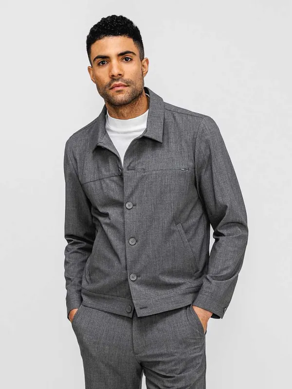 Online Soft Granite Men'S Velocity Shirt Jacket Men'S Jackets & Coats