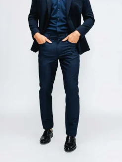 Fashion Steel Blue Heather Men'S Kinetic Twill 5-Pocket Pant Men'S Pants & Shorts