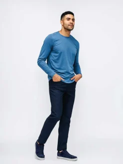 Fashion Steel Blue Heather Men'S Kinetic Twill 5-Pocket Pant Men'S Pants & Shorts