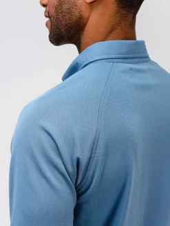 New Steel Blue Men'S Apollo Raglan Sport Shirt Men'S Shirts