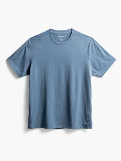 Discount Stone Blue Men'S Composite Merino Raglan Tee Men'S Polos, Tees & Henleys