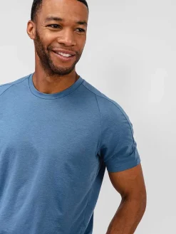 Discount Stone Blue Men'S Composite Merino Raglan Tee Men'S Polos, Tees & Henleys