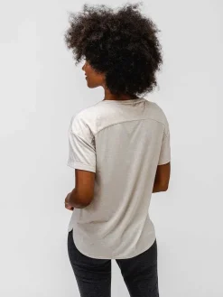 Cheap Taupe Heather Women'S Composite Merino Boxy Tee Women'S Polos, Tees & Henleys