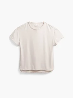 Cheap Taupe Heather Women'S Composite Merino Boxy Tee Women'S Polos, Tees & Henleys