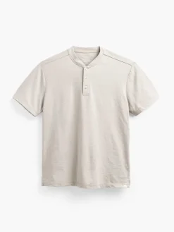 Best Sale Taupe Men'S Composite Merino Short Sleeve Henley Men'S Polos, Tees & Henleys