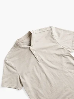 Best Sale Taupe Men'S Composite Merino Short Sleeve Henley Men'S Polos, Tees & Henleys