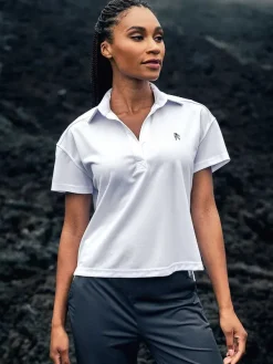 Online White [Apollo X Limited Edition] Women'S Apollo Polo Women'S Shirts