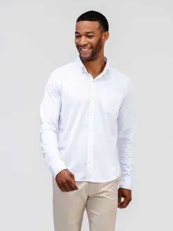 Shop White Men'S Apollo Raglan Sport Shirt Men'S Shirts