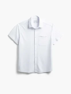 New White Men'S Apollo Short Sleeve Sport Shirt Men'S Shirts