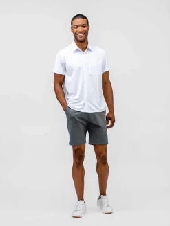 New White Men'S Apollo Short Sleeve Sport Shirt Men'S Shirts