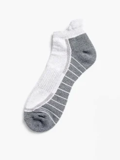 Fashion White/Charcoal Atlas Ankle Sock Men'S Underwear & Socks